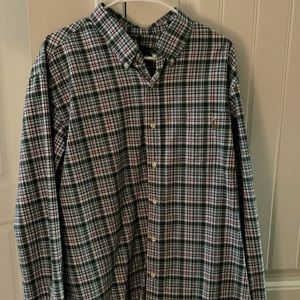 Colorful green plaid Ralph Lauren button down
